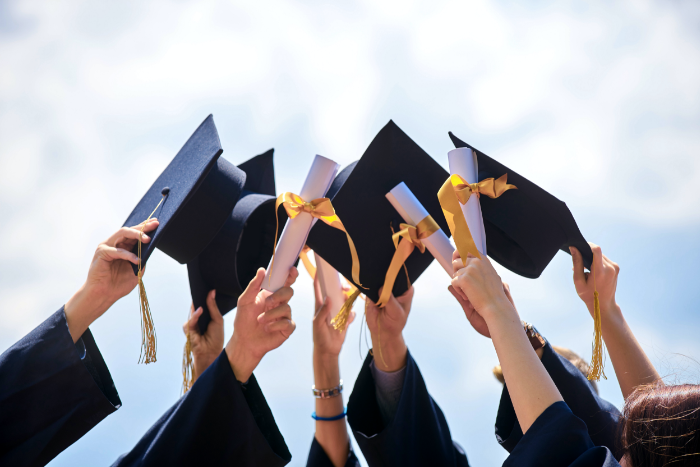 Joyful graduation ceremony capturing the culmination of academic achievements and the beginning of new journeys for graduates.