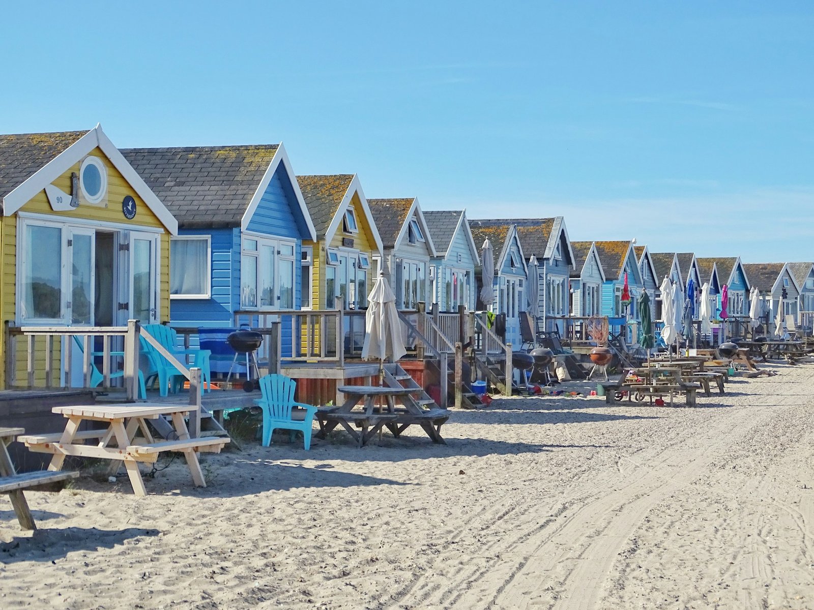 The snapshot of Bournemouth beach in a sunny day.