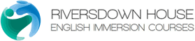 The logo of Riversdown House Language School in Warnford.