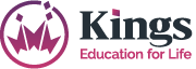 The logo of Kings Education language schools in London.