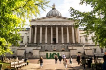 Striking view of University College London (UCL), capturing the distinguished architecture, campus ambiance, and academic vibrancy of this prestigious institution.