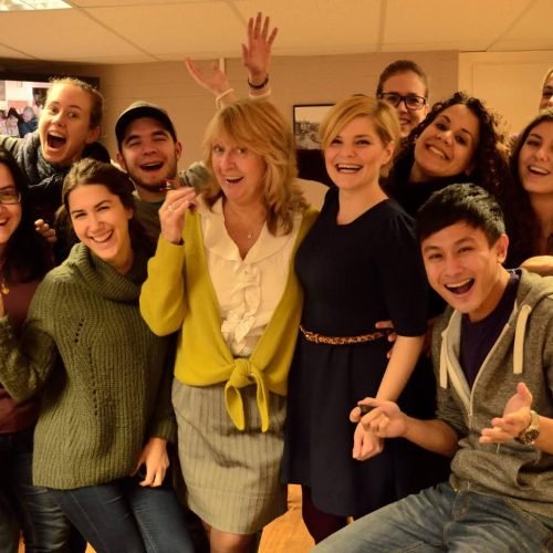 Students and teacher of The Bournemouth School of English Summer School.