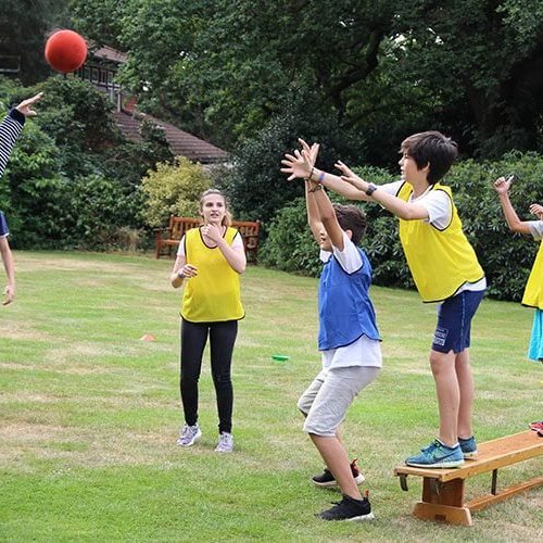 Students of Discovery Summer schools in London are playing a game.