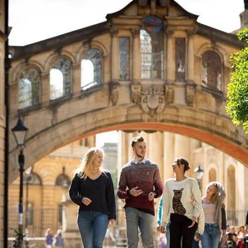 Students exploring Oxford