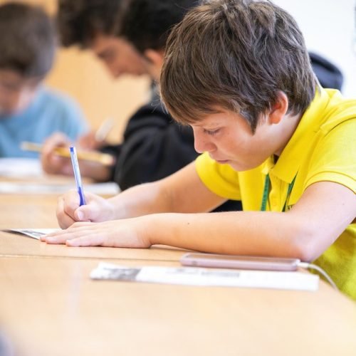 A child studying at WSE Oxford Summer School