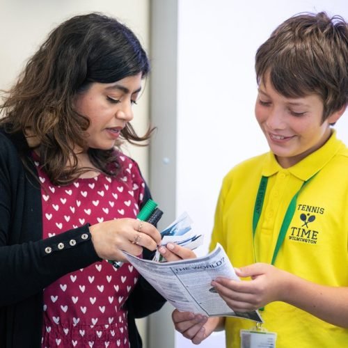 A child studying at WSE Oxford Summer School